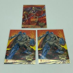 Lot of 3 Vintage Fleer Ultra '95 Premiere Edition Skeleton Warriors Promo Cards